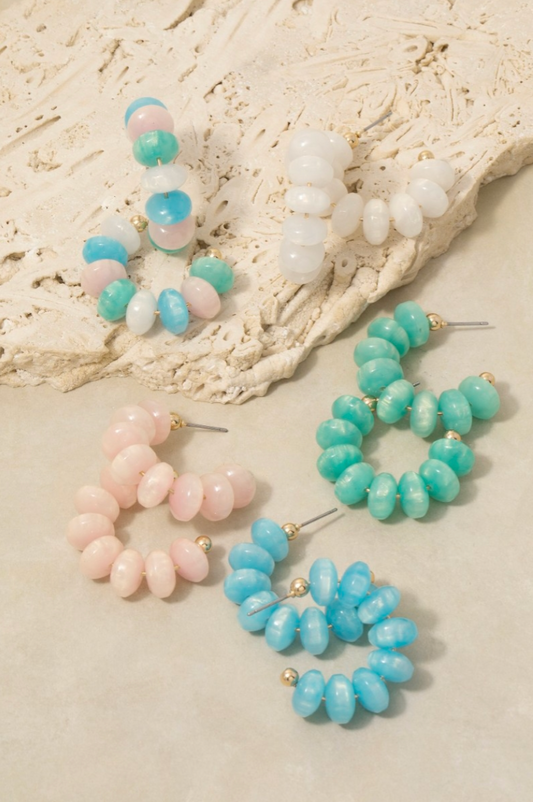Yours Again Beaded Earrings Mint