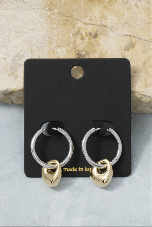 Hanging On Huggie Earrings