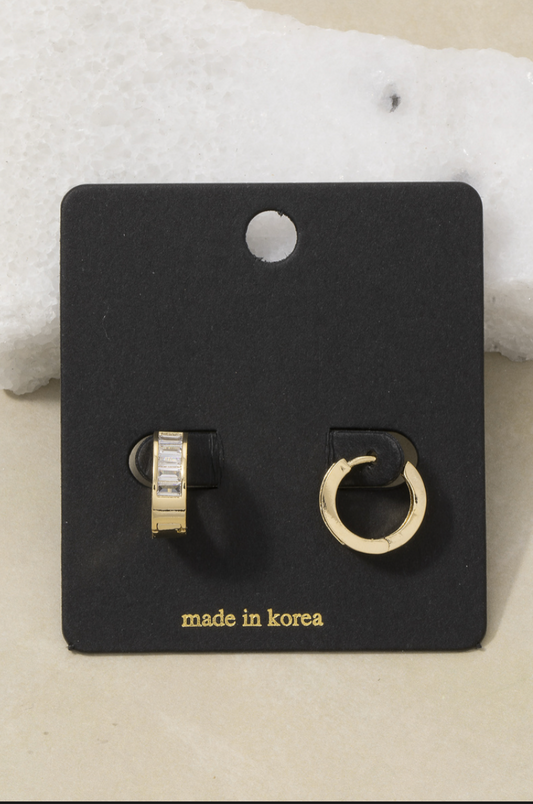 Your Footsteps Baguette Earrings