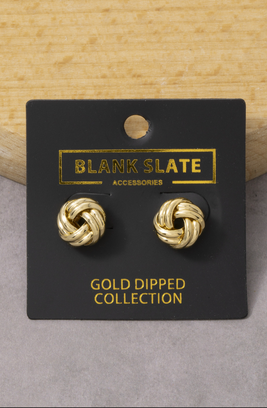 Press Rewind Knot Stud Earrings