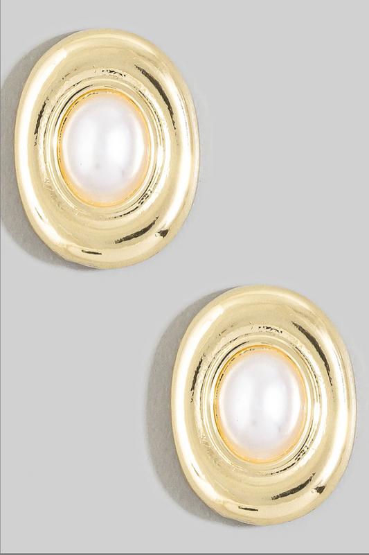 Patch It Up Oval Earrings