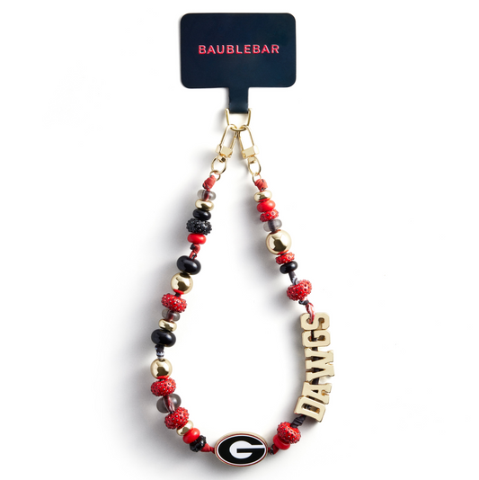 University Of Georgia Beaded Bandana Phone Charm