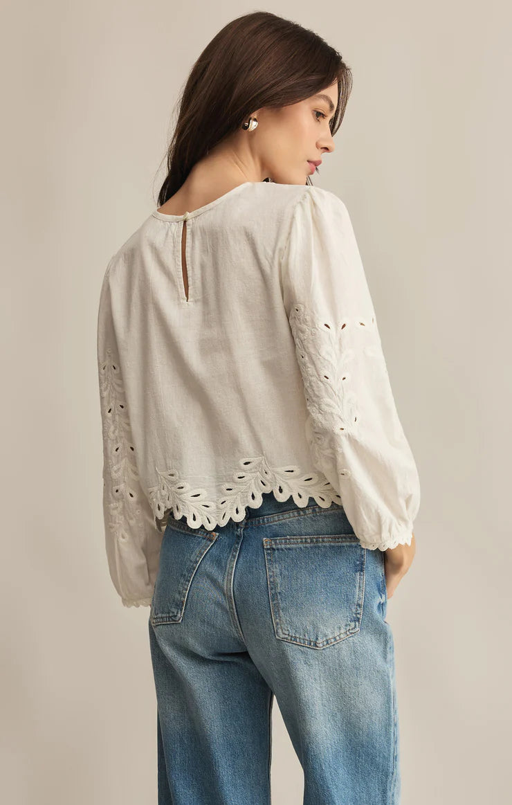 Ambroise Embroidered Linen Top