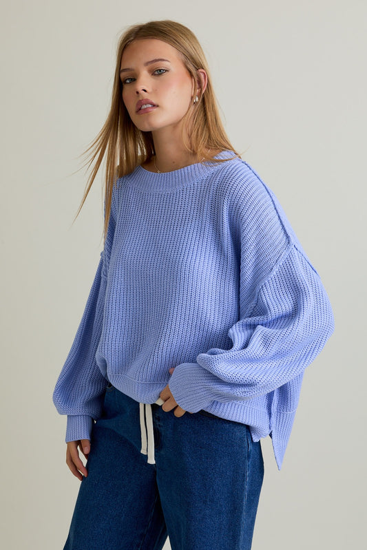 Periwinkle Drift Sweater
