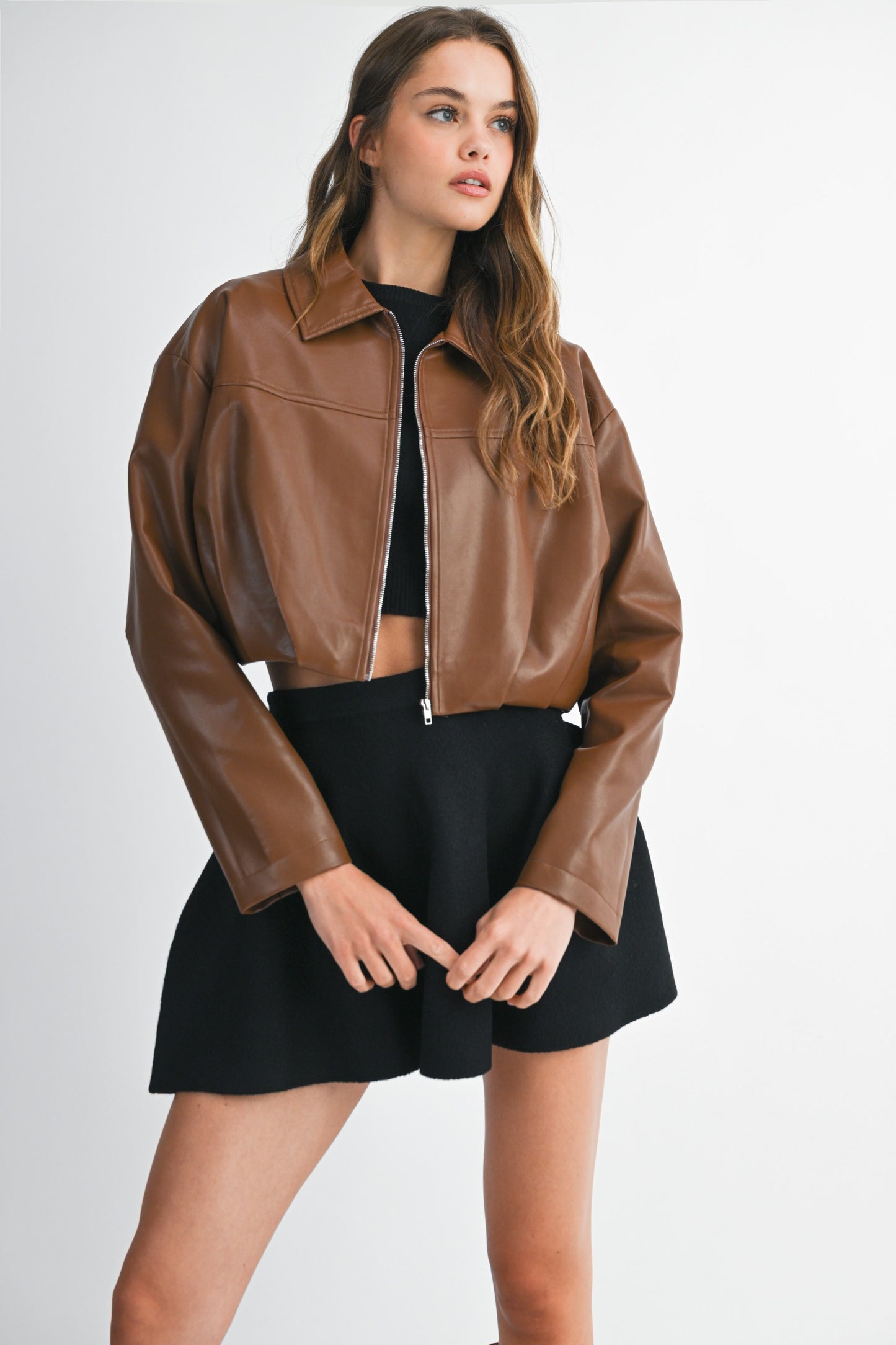 Sierra Leather Bubble Jacket
