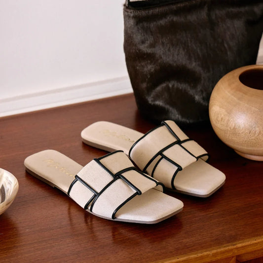 Biscayne Slide Sandal Natural