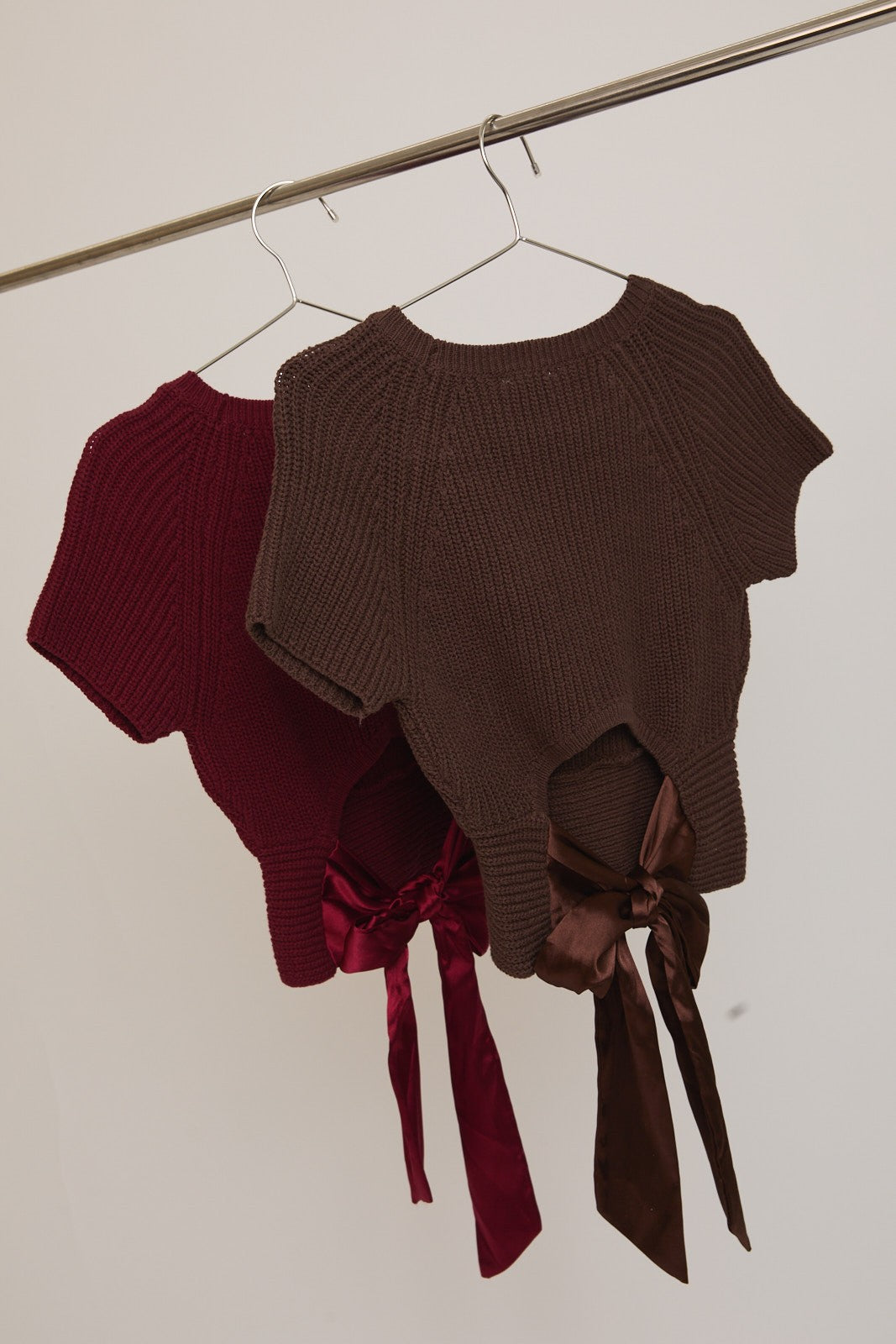 Vanessa Bow Back Top Brown