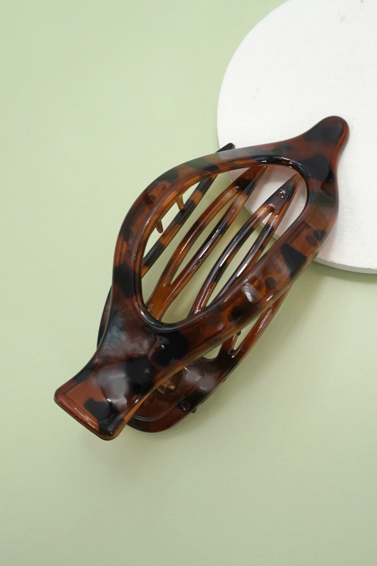 Over and Over oval flat hair claw clip in {color}, stylish and comfortable design