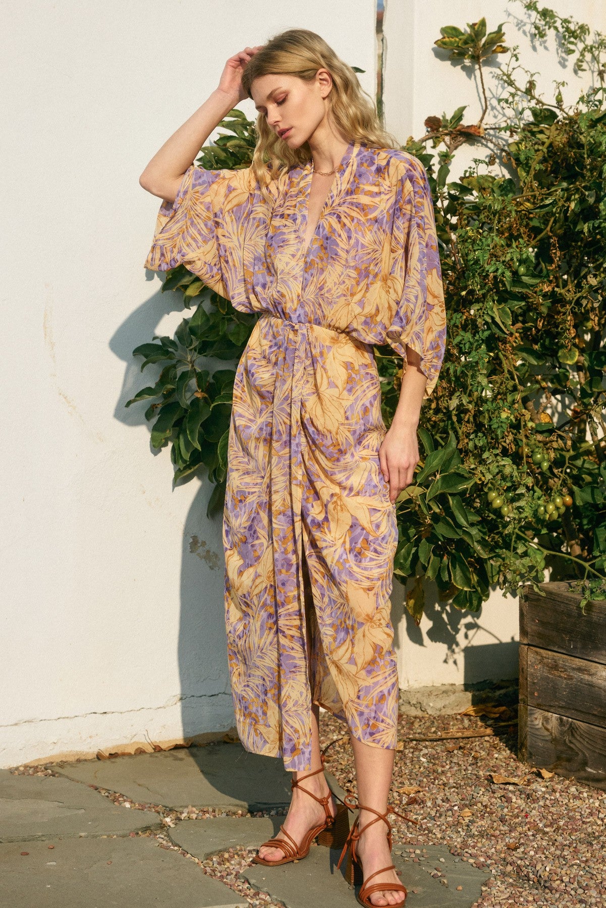 Checking In Ruched Dress