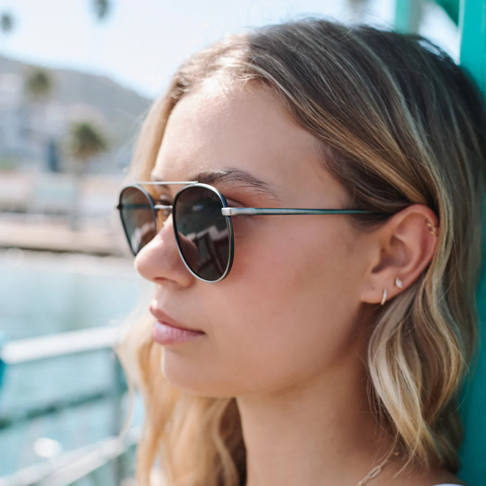 Easton Sunnies Gunmetal/Brown