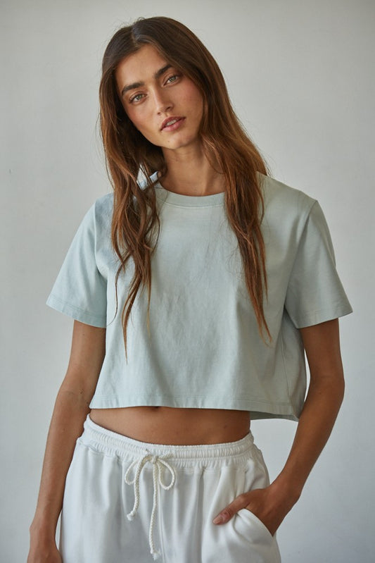 Everyday Crop Tee Light Sage