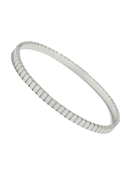 In The Groove Bangle Bracelet Silver