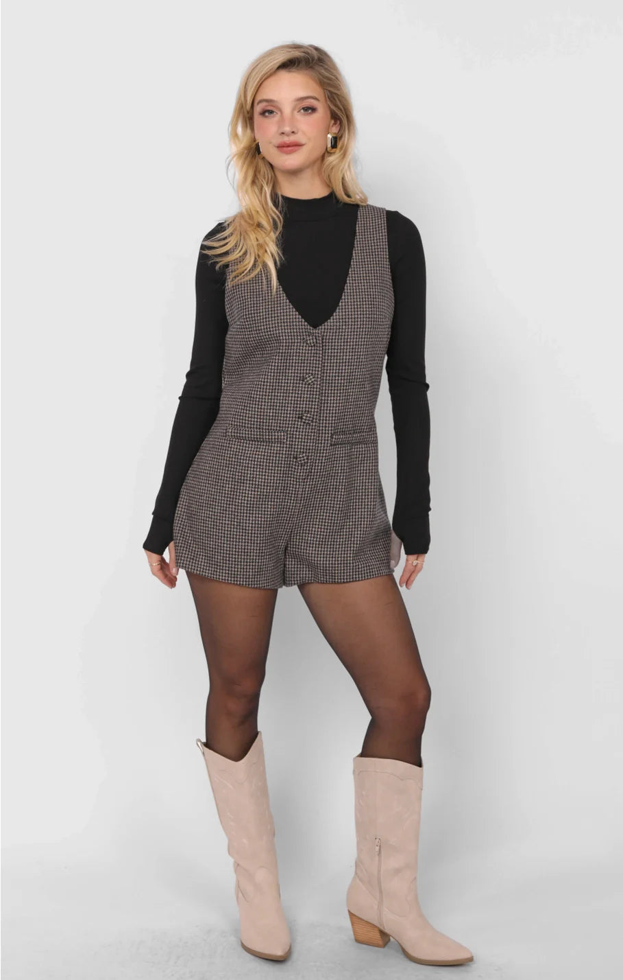 Outta Here Officer Buttoned Romper