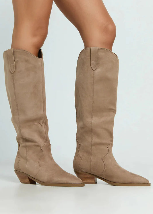 Helix Faux Suede Western Boot