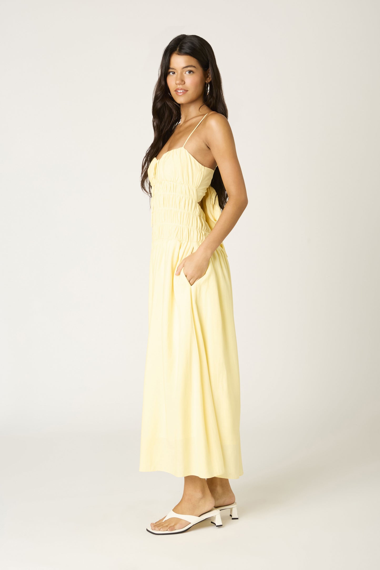 Holding On Smocked Midi Dress