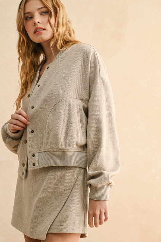 Marlow Textured Bomber Jacket