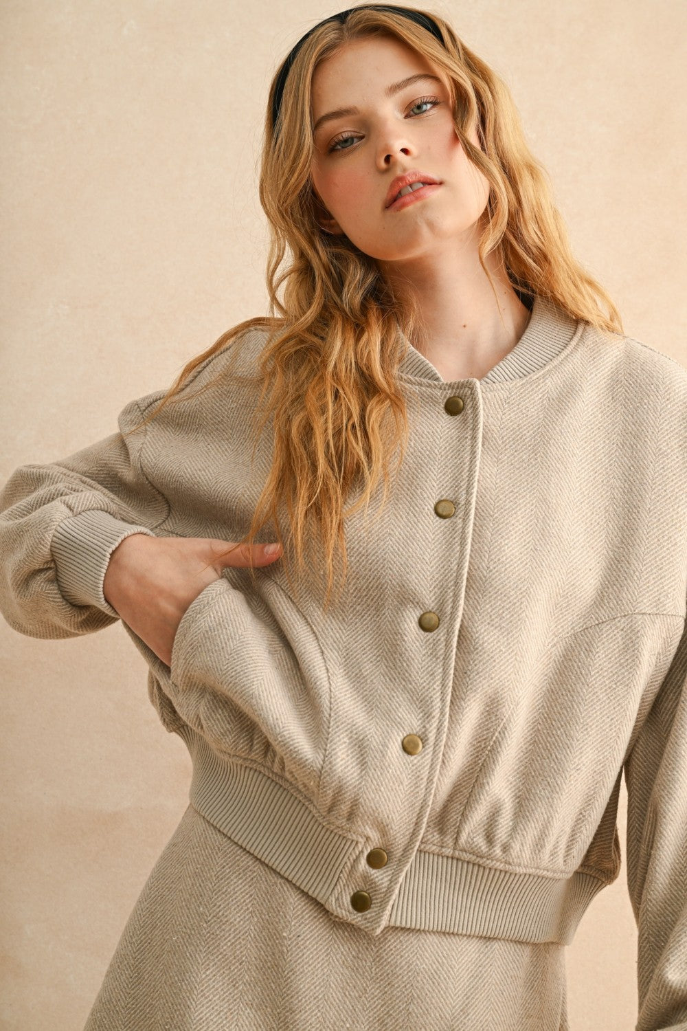 Marlow Textured Bomber Jacket