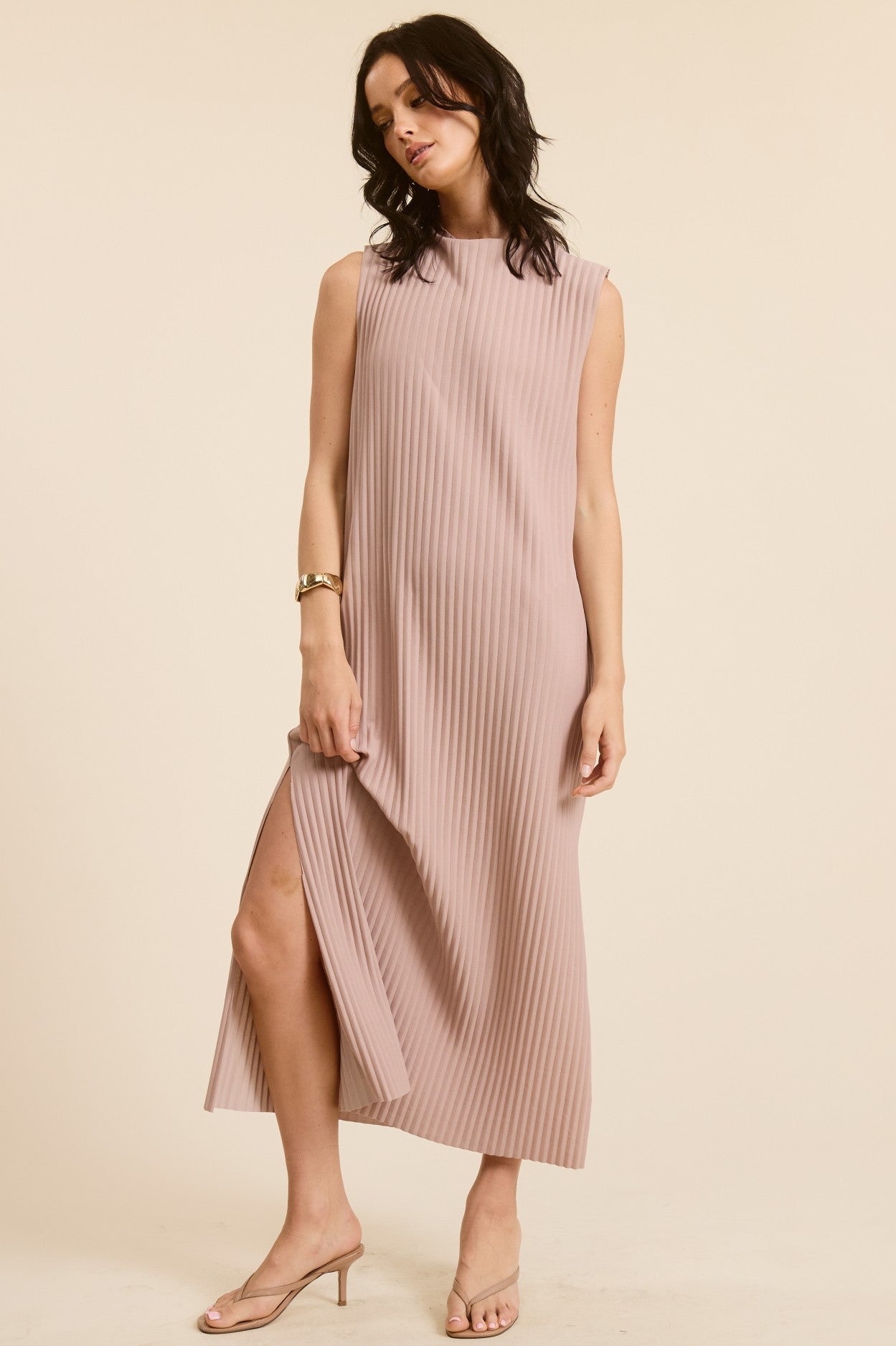 Laurel Pleated Midi Dress