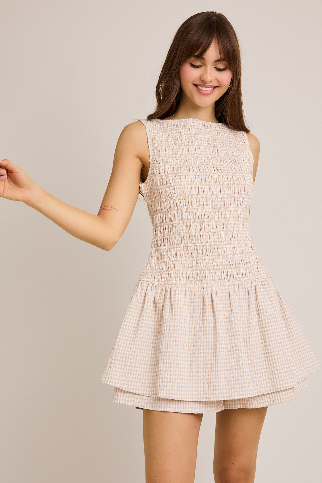 Let's Vibe Smocked Romper
