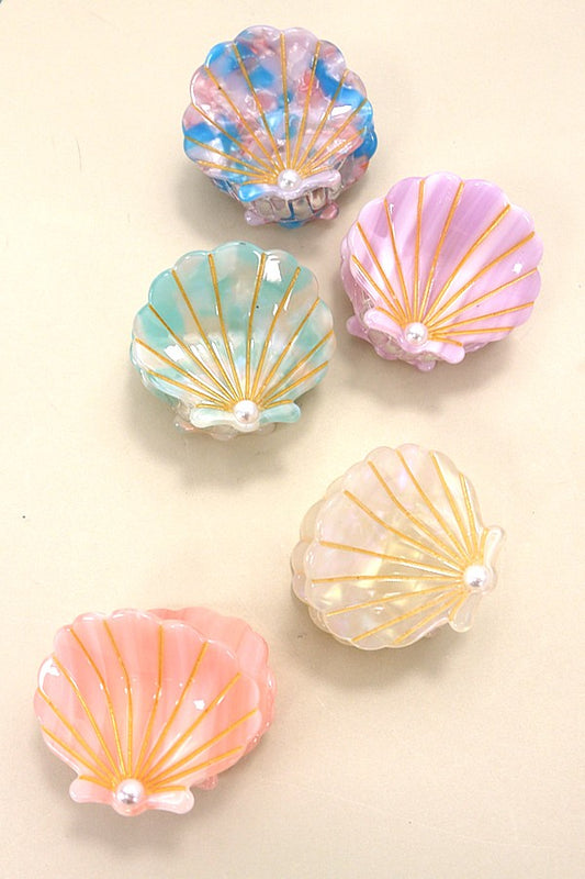 Sullivan's Seashell Claw Clip White