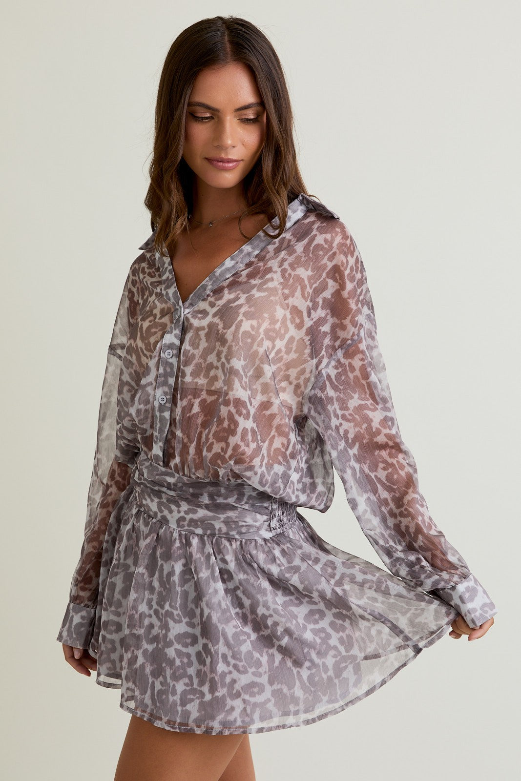 Midnight Safari Printed Dress