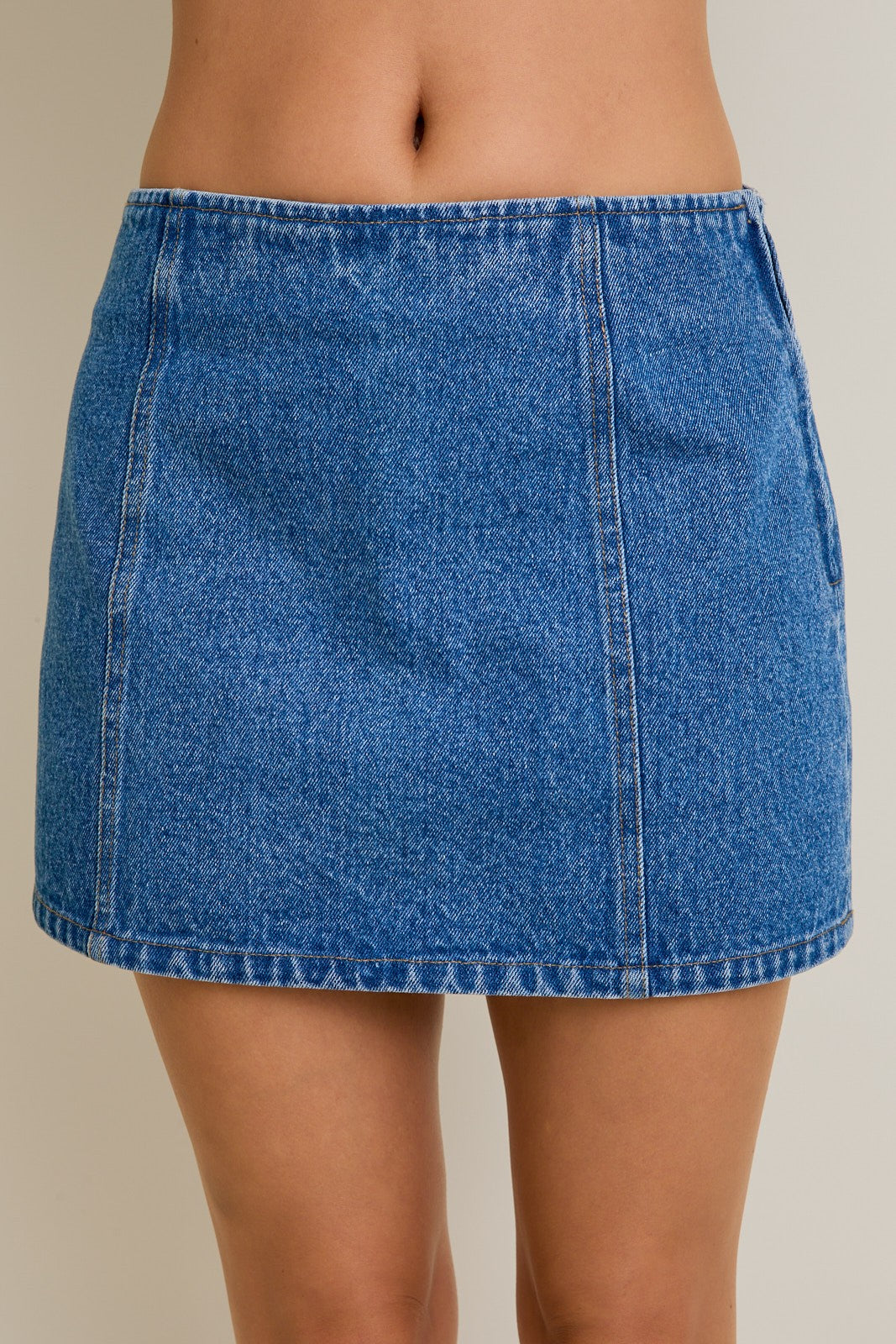Classic Edge Denim Skirt