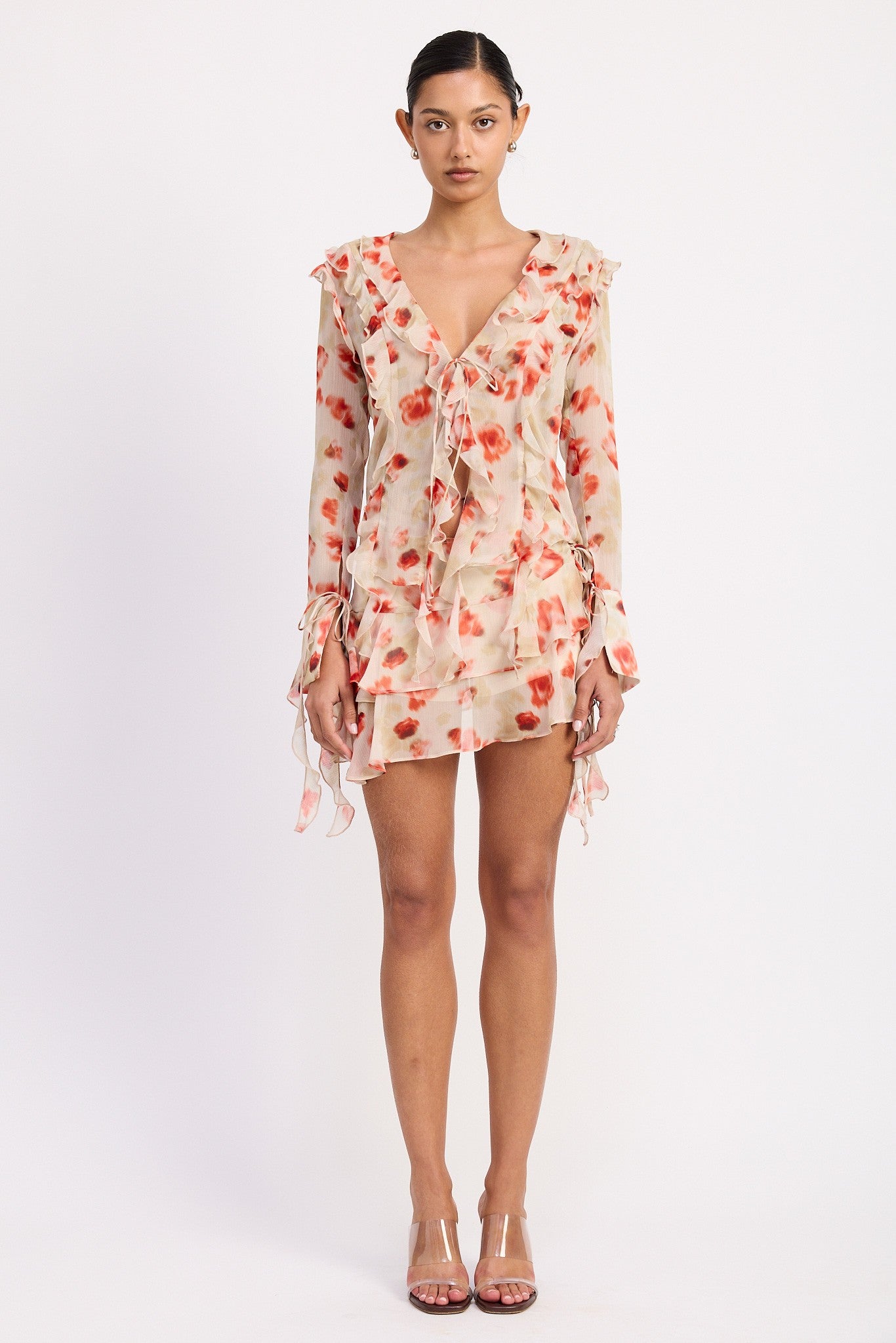 Watercolor Ruffle Skirt