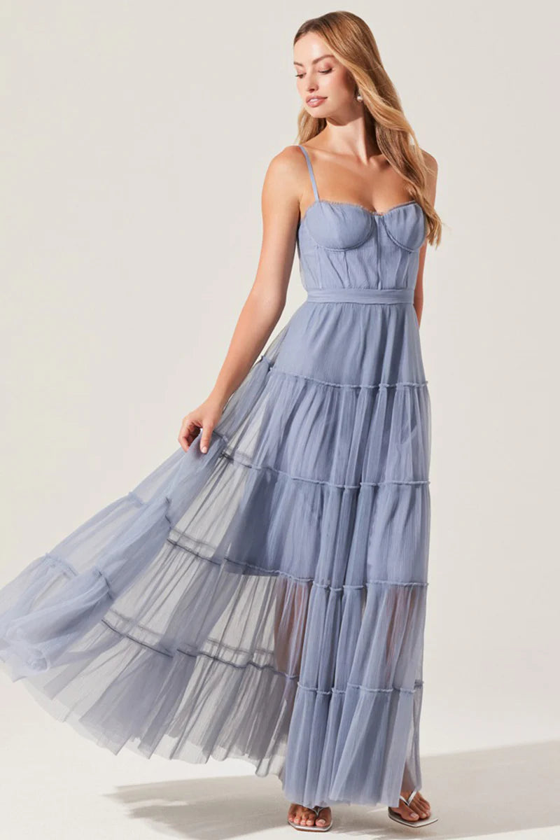 Mireya Dress Dusty Blue