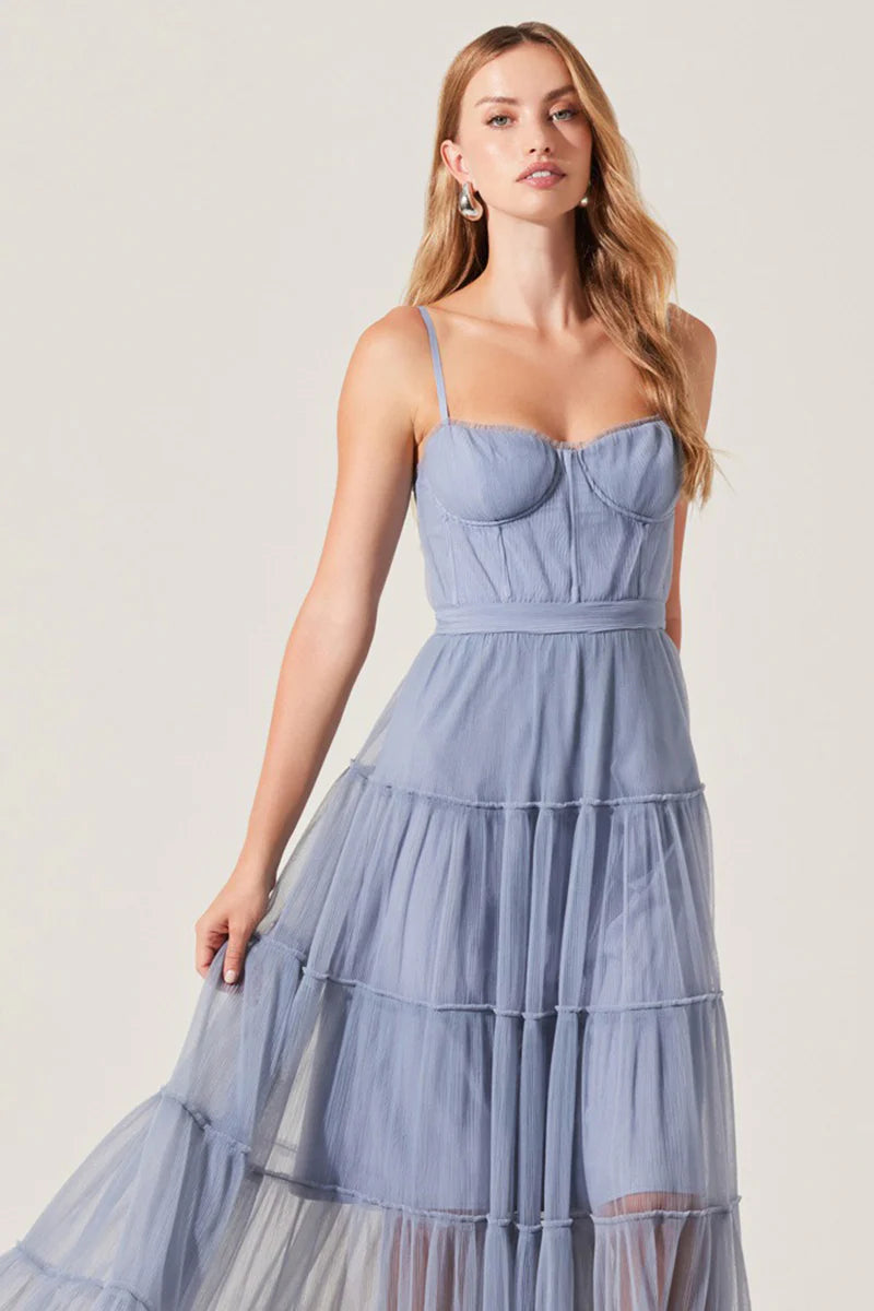 Mireya Dress Dusty Blue
