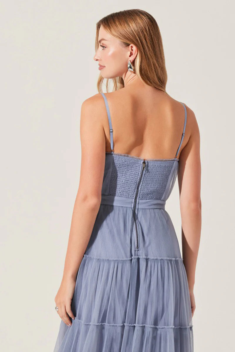 Mireya Dress Dusty Blue