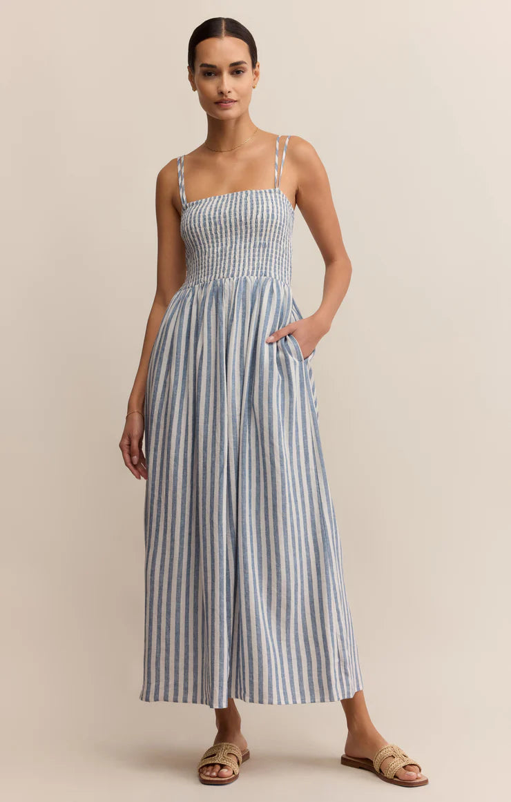 Nadine Striped Midi Dress