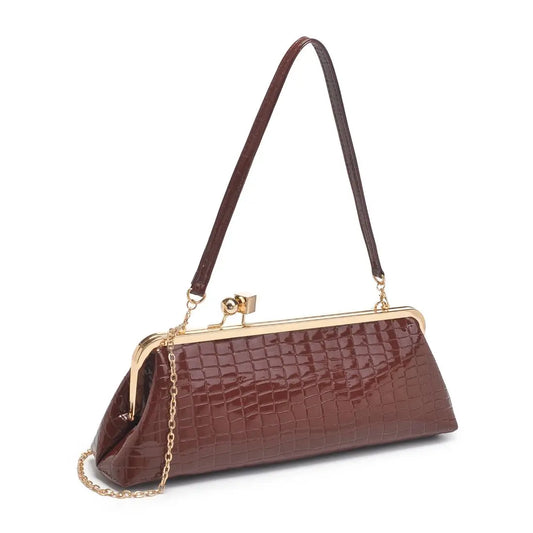 Piper Clutch Chocolate