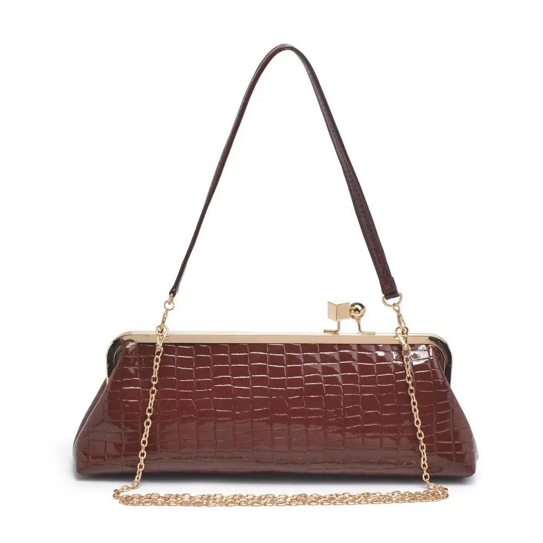 Piper Clutch Chocolate