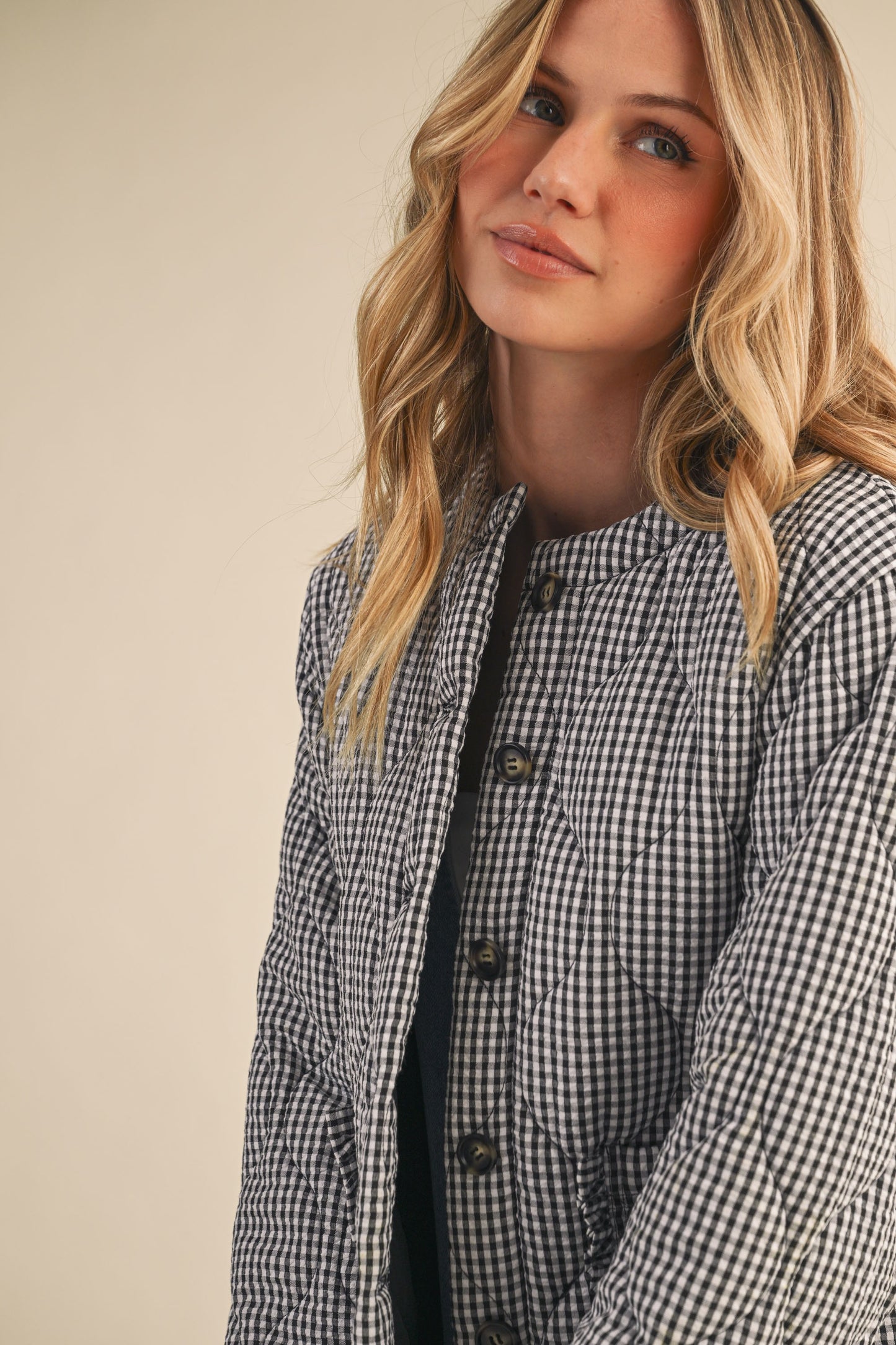 Harbor Plaid Padded Jacket