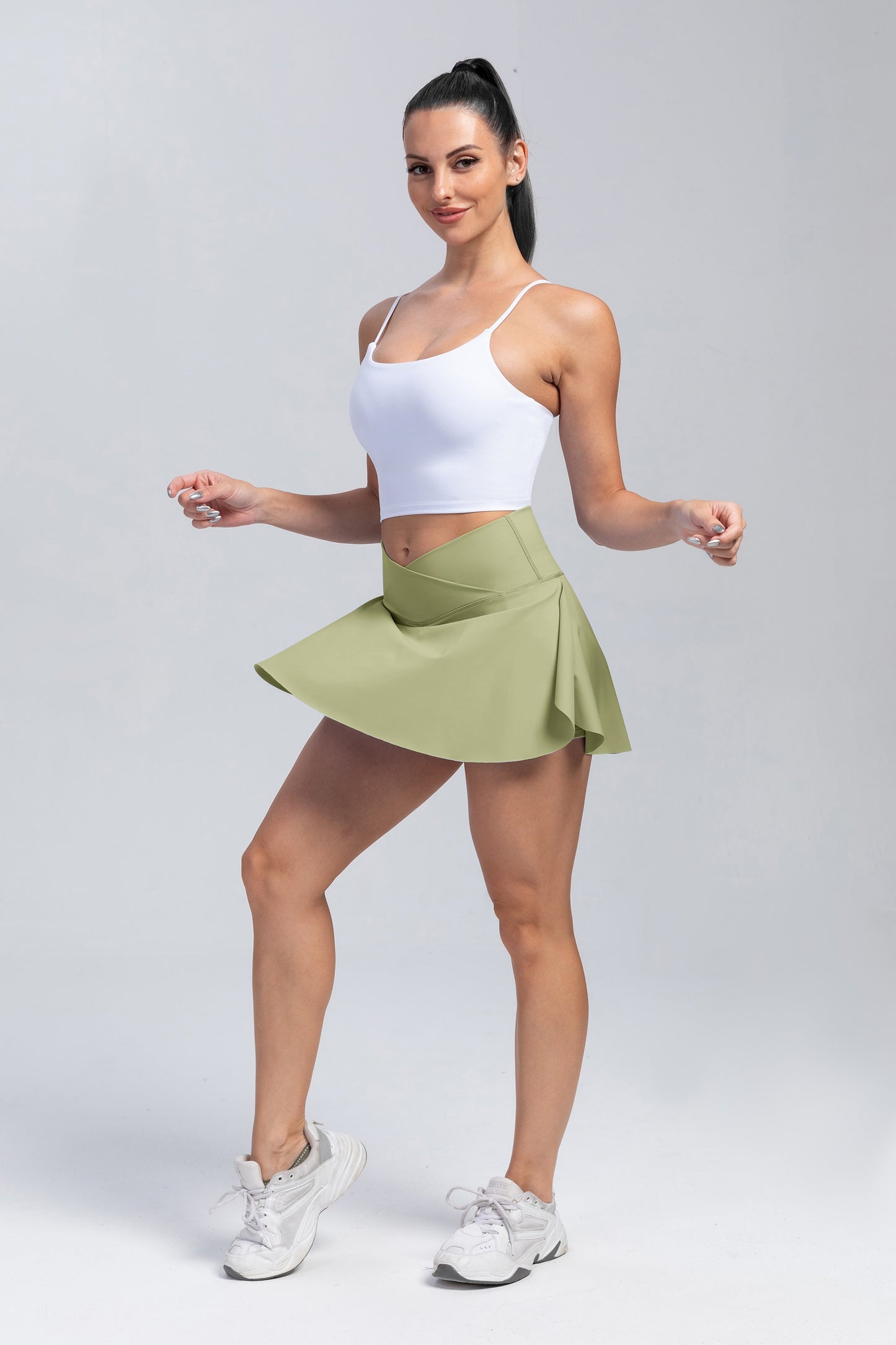 Paradise Athletic Mini Skirt Green