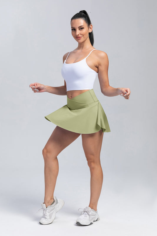Paradise Athletic Mini Skirt Green