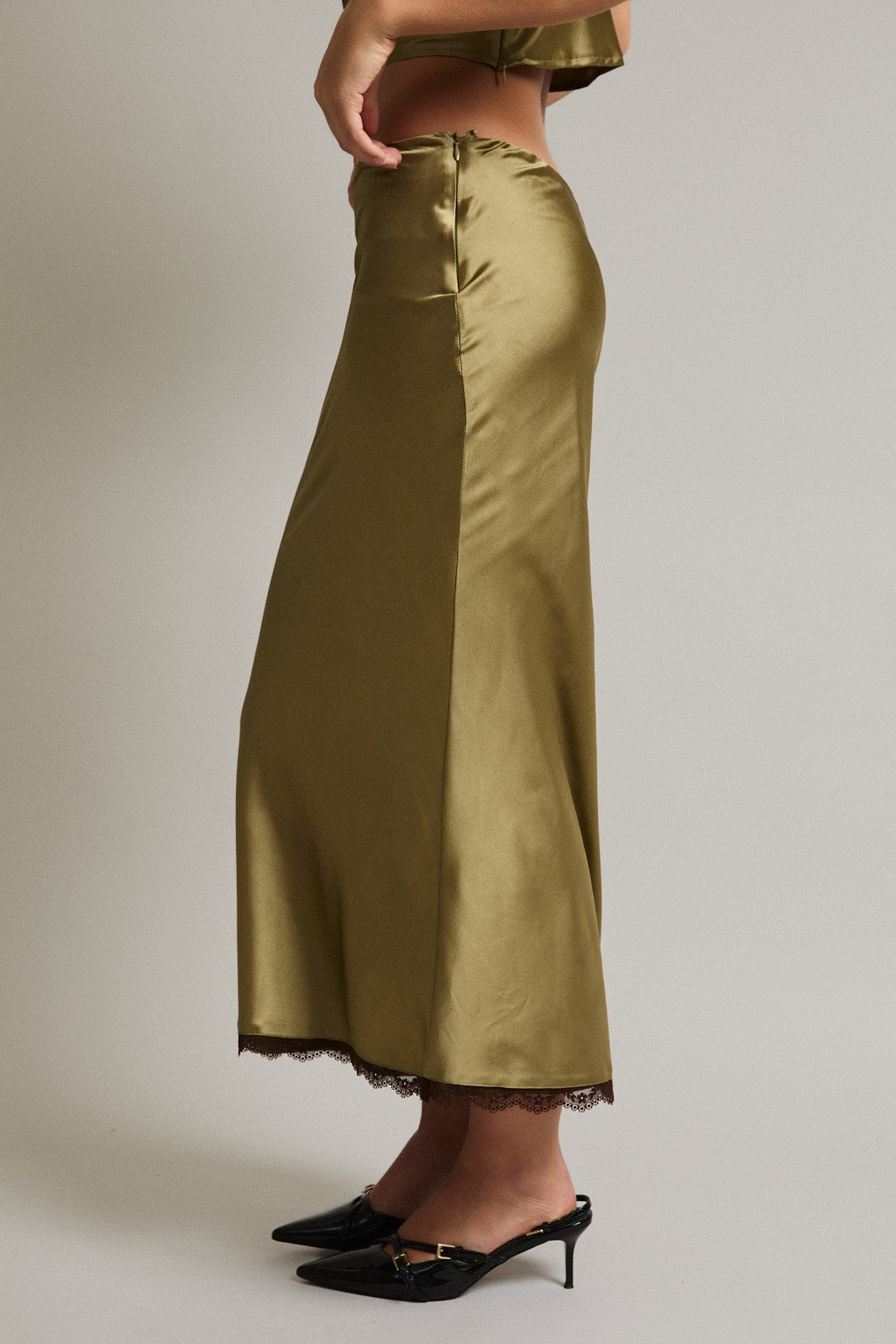 Evening Muse Satin Skirt