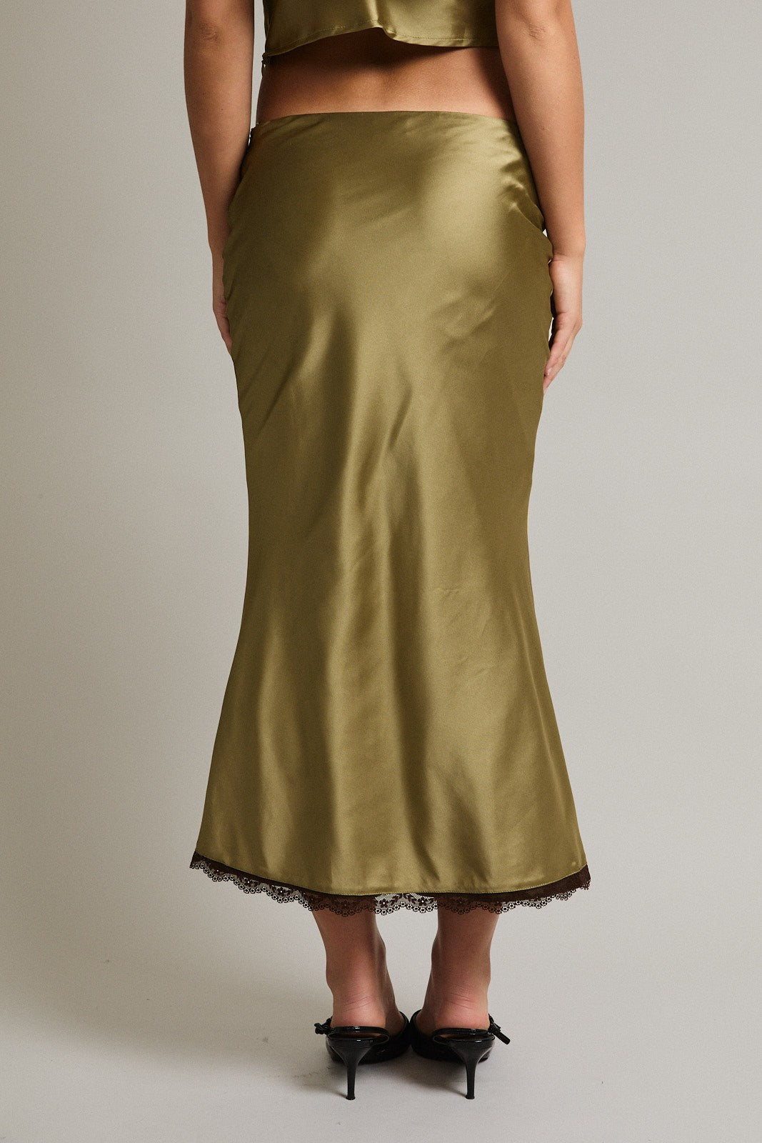 Evening Muse Satin Skirt