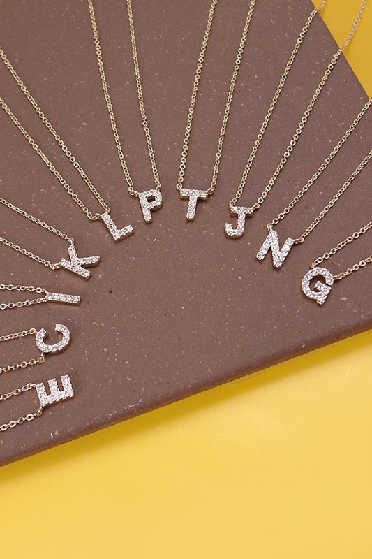Dainty Shimmer Initial Necklace