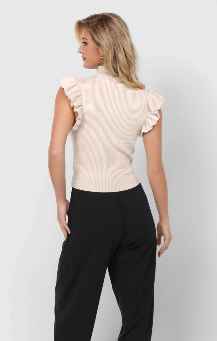 Tiffany Ruffle Tank Sweater