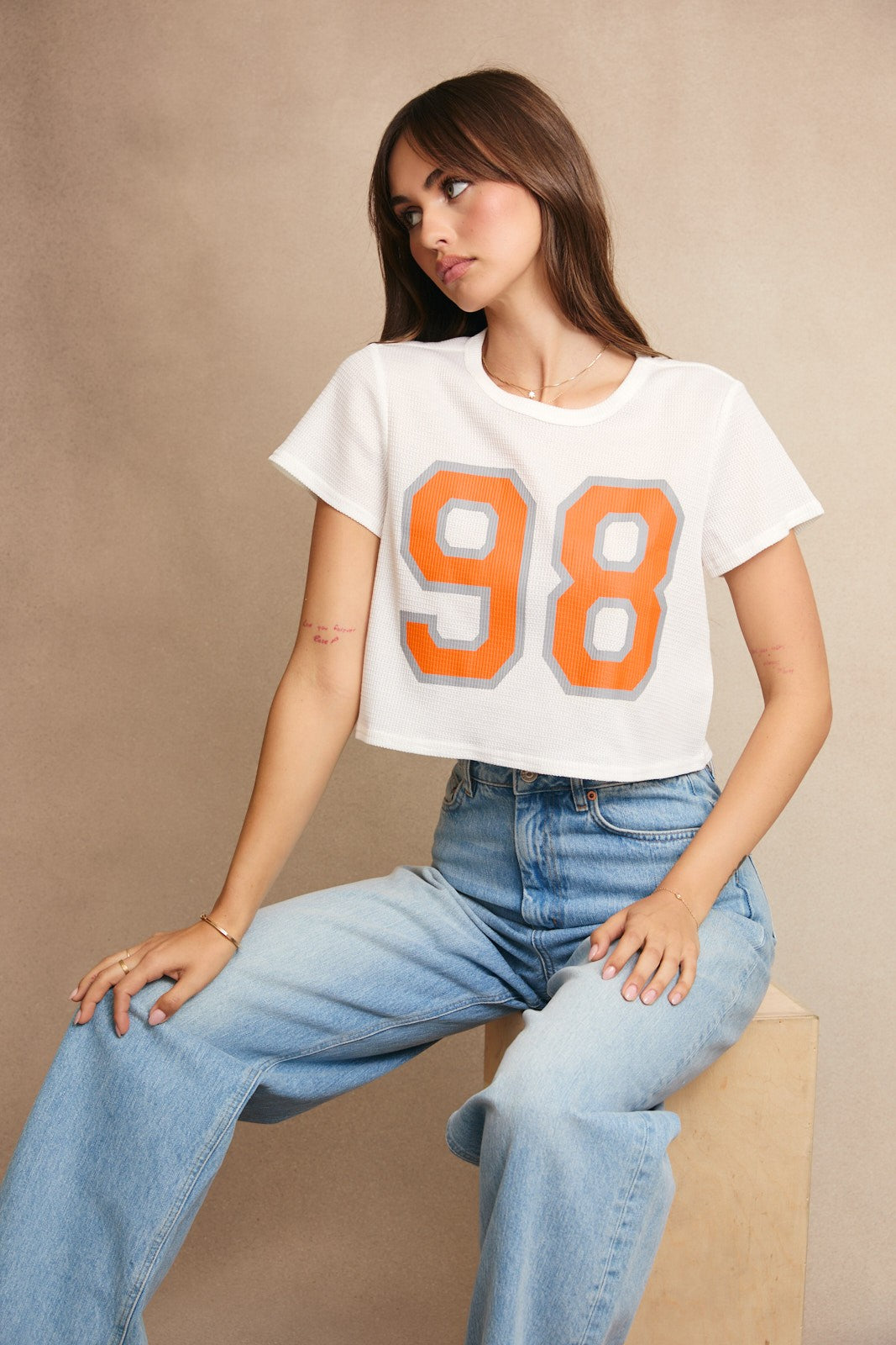 Varsity Crush '98 Crop Tee