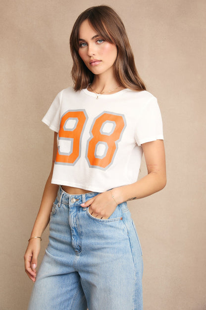 Varsity Crush '98 Crop Tee