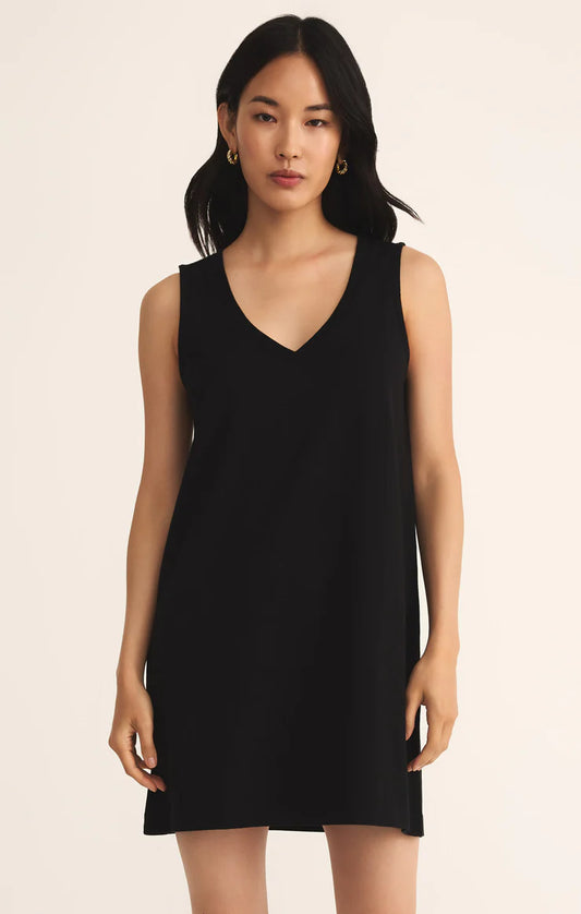 Sloane V-Neck Mini Dress True Black