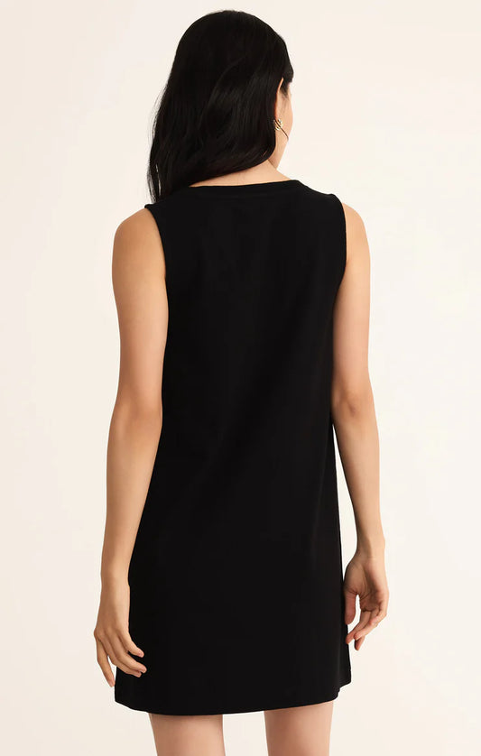 Sloane V-Neck Mini Dress True Black