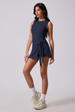 Load image into Gallery viewer, Go Wrong Tie Front Dress Dark Blue