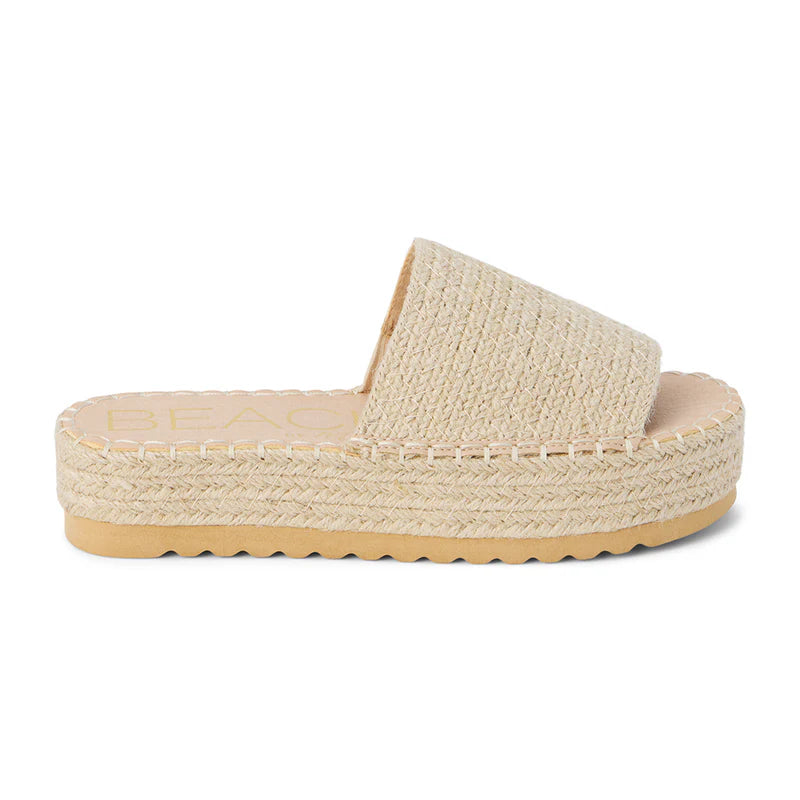 Del Mar Platform Sandal Natural Raffia