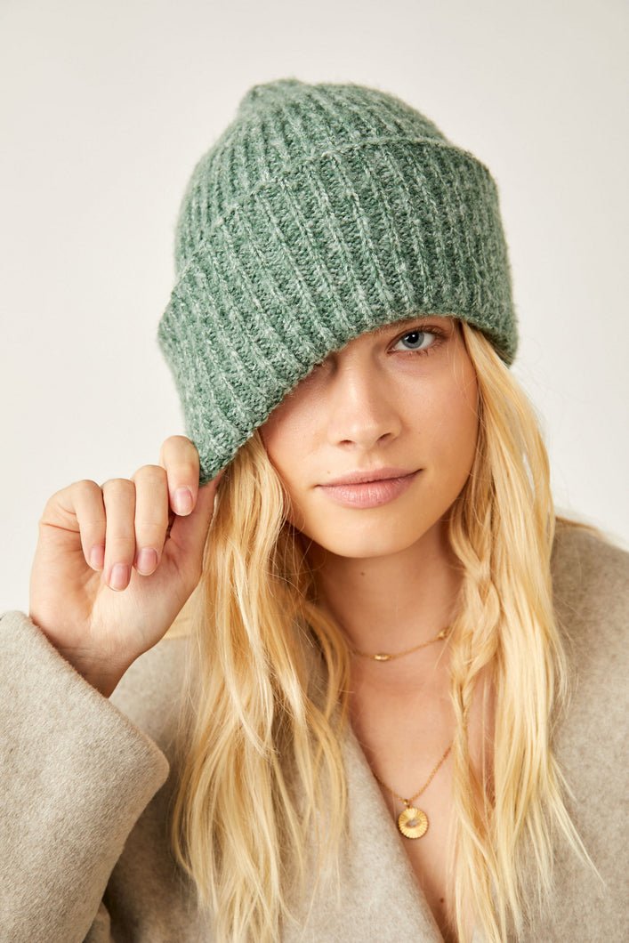Harbor Marled Ribbed Beanie Pine