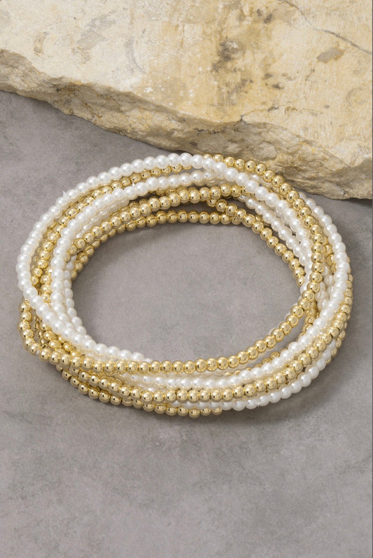No Separation Stacked Beaded Bracelet Set