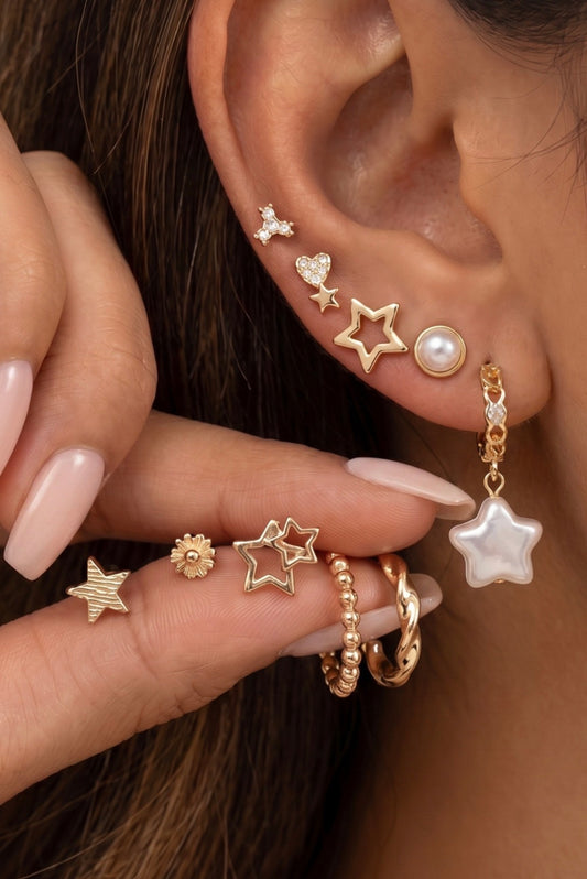Drive Slow Star Earring Set