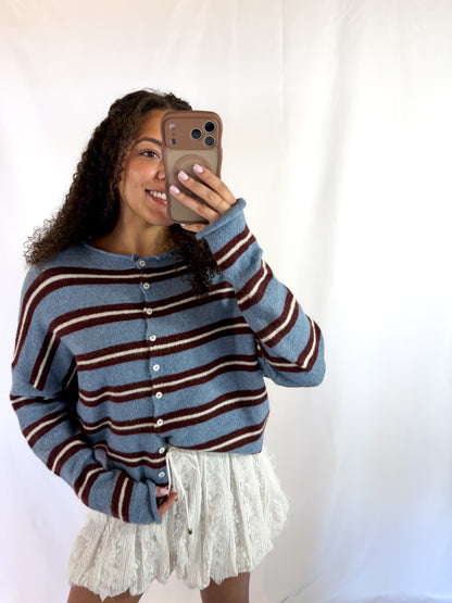 Love And Memories Striped Cardigan